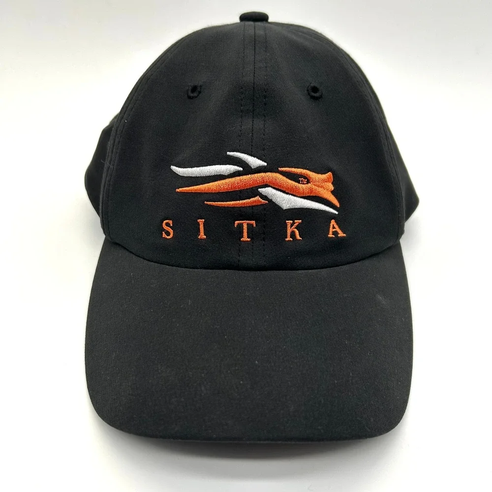 Sitka Baseball Cap Mens OSFM Black Embroidered Logo Performance Hat 90101